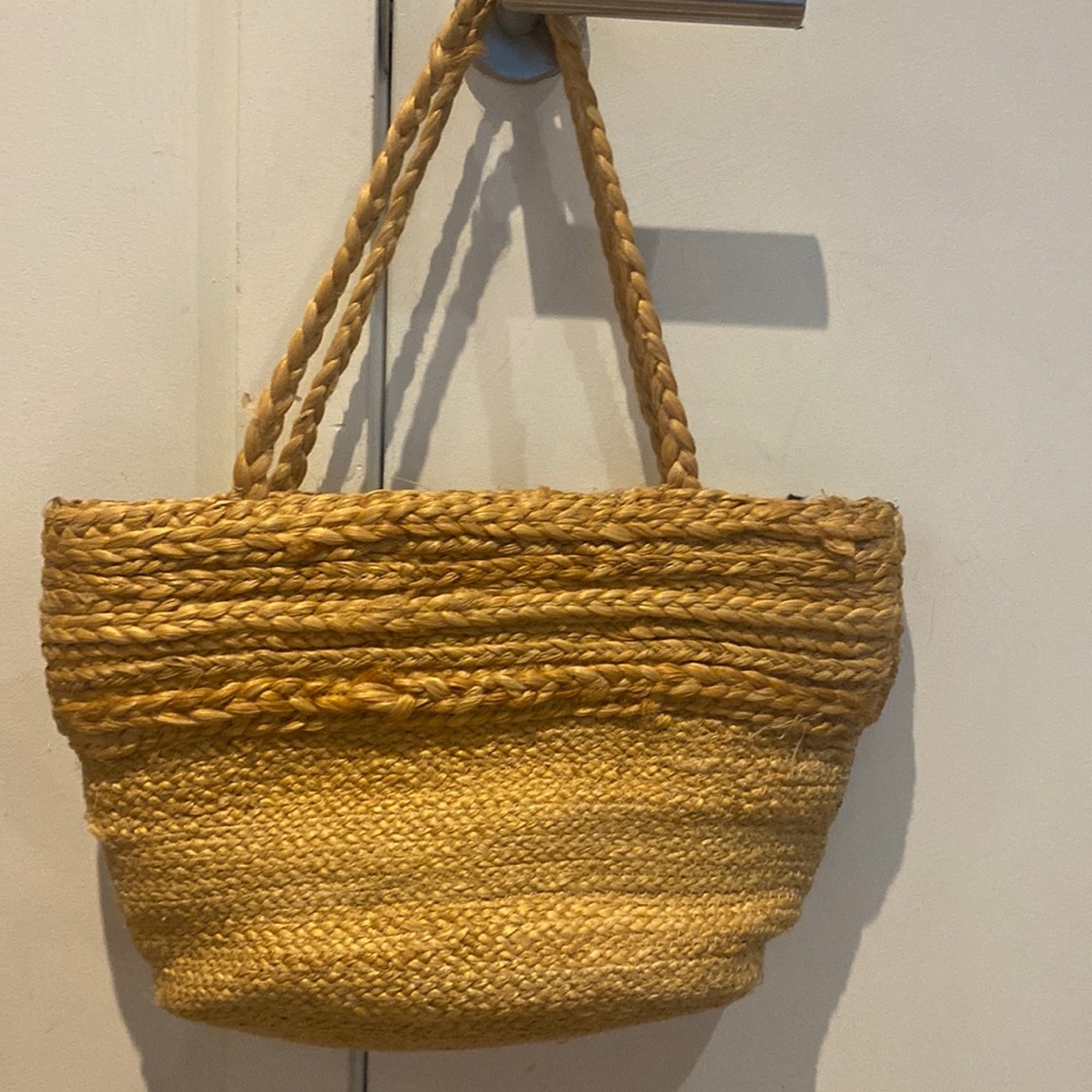 Zara straw beach tote